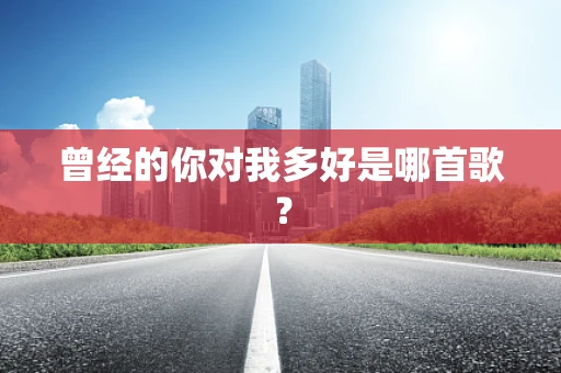 曾经的你对我多好是哪首歌？