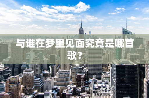 与谁在梦里见面究竟是哪首歌？