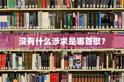 没有什么涉求是哪首歌？