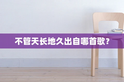 不管天长地久出自哪首歌？