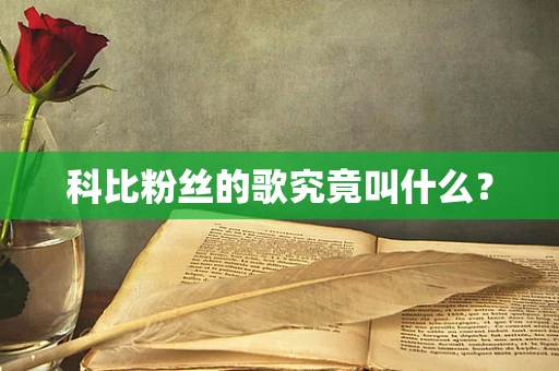 科比粉丝的歌究竟叫什么？