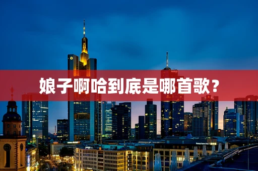 娘子啊哈到底是哪首歌？