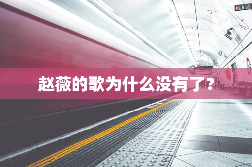 赵薇的歌为什么没有了？