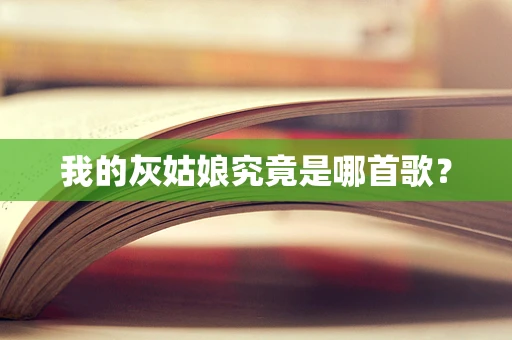 我的灰姑娘究竟是哪首歌？