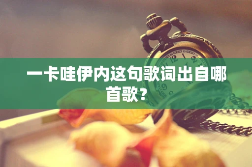 一卡哇伊内这句歌词出自哪首歌？