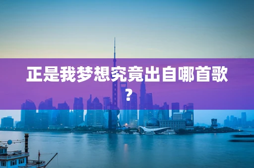 正是我梦想究竟出自哪首歌？