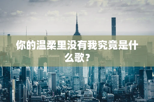 你的温柔里没有我究竟是什么歌？