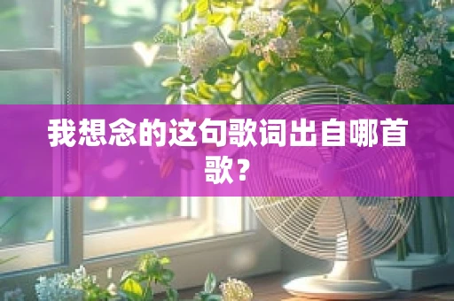 我想念的这句歌词出自哪首歌？