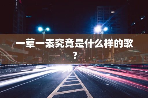 一荤一素究竟是什么样的歌？