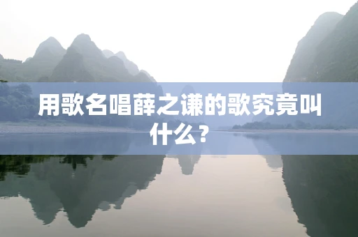 用歌名唱薛之谦的歌究竟叫什么？
