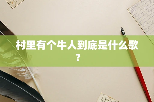 村里有个牛人到底是什么歌？