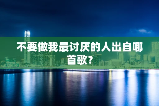不要做我最讨厌的人出自哪首歌？