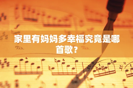 家里有妈妈多幸福究竟是哪首歌？