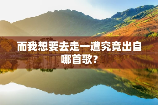 而我想要去走一遭究竟出自哪首歌？