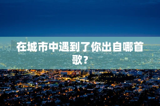 在城市中遇到了你出自哪首歌？