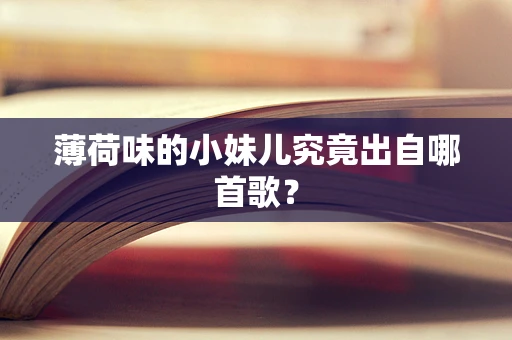 薄荷味的小妹儿究竟出自哪首歌？